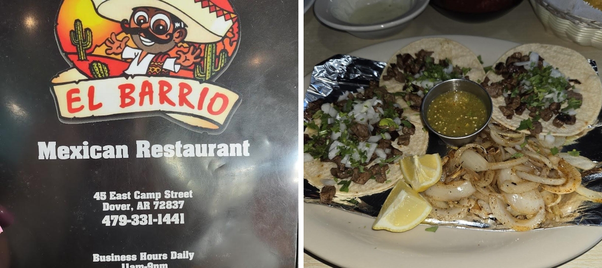 EL BARRIO MEXICAN RESTAURANT Menu